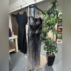 Elegant Black and White Women's Dress